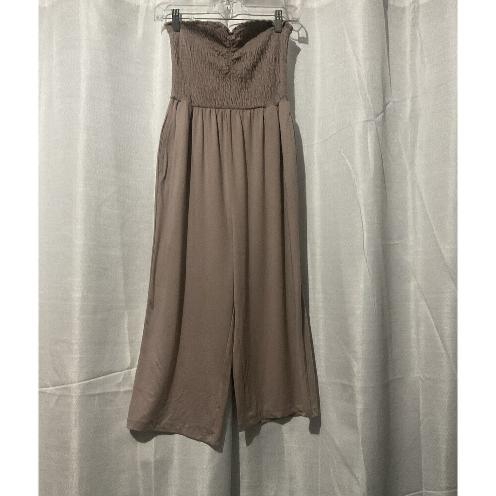 J for Justify Strapless Jumpsuit Wide Leg Palazzo Pants Casual Resort S SISE M